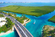 vue aérienne du lagon de Cancun