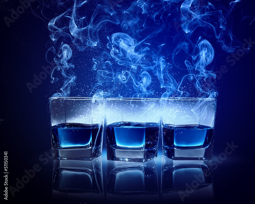 Photo: Three glasses of cocktail Three glasses of cocktail