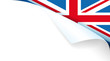 canvas print picture - gebogenes Papier mit Union Jack Background