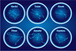Vector: The character set of the stars of the zodiac. Set2 The character set of the stars of the zodiac. Set2