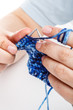 Hands knitting