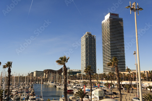 Photo: The port and the twin towers The port and the twin towers