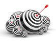 Targets with arrow