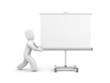 Person push projection screen or whiteboard