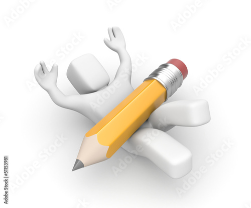 Illustration: Painter with pencil Painter with pencil