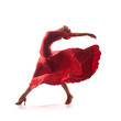woman dancer wearing red dress