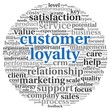 Customer loyalty concept on white