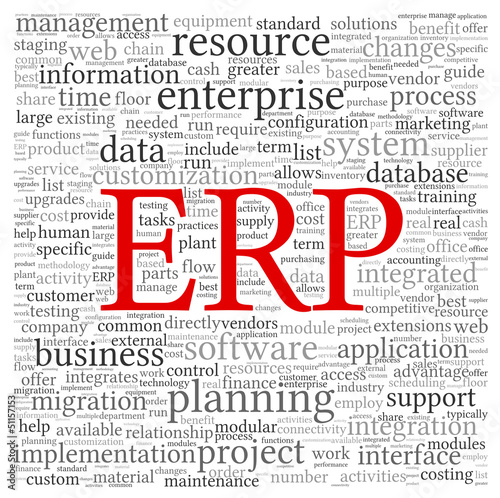 Illustration: ERP in word tag cloud ERP in word tag cloud