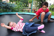 Auf dem Trampolin