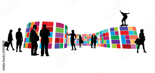 Vector: Gallery in a metro style Gallery in a metro style