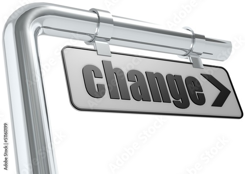 Illustration: Change street sign Change street sign