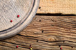 Old wooden cutting board with cut marks background 5