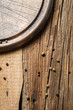 Old wooden cutting board with cut marks background 4