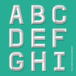 Alphabet modern colour style. Vector illustration.