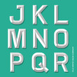 Alphabet modern colour style. Vector illustration.