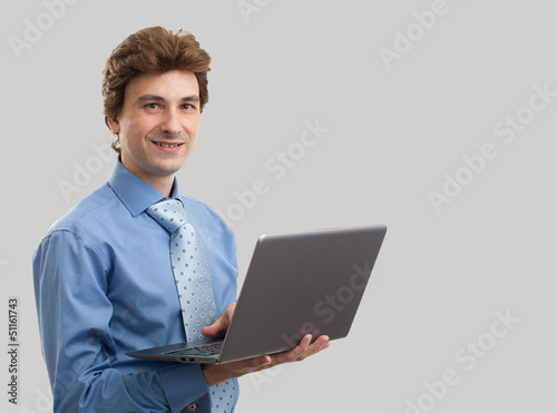 Photo: businessman with laptop businessman with laptop