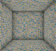 3d sound - system mosaic grunge square tiled empty space