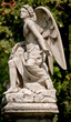 Guardian Angel statue in a cemetery