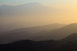 Mountains of Mojave desert at sunset. USA. California.