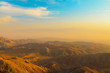 Mountains of Mojave desert at sunset. USA. California.