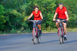Photo: mature couple on bicycle mature couple on bicycle