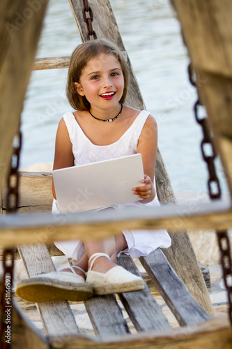 Photo: Girl with netbook Girl with netbook