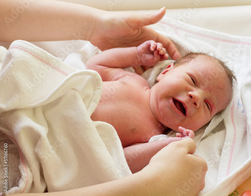 Photo: Crying Newborn Baby Girl Crying Newborn Baby Girl