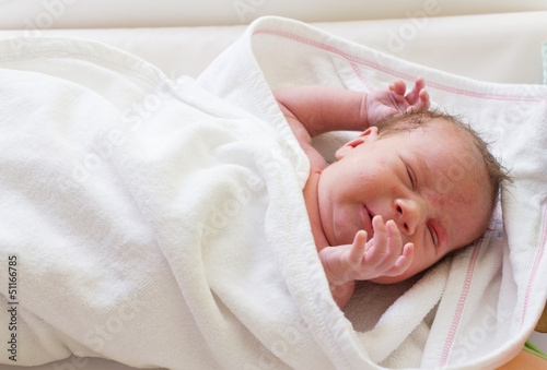 Photo: Crying Newborn Baby Girl Crying Newborn Baby Girl