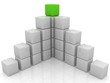 cubic diagramatic structure on a white background