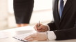 Video: man signing a contract man signing a contract