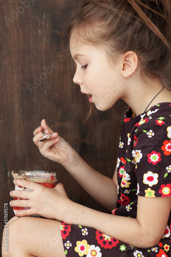 Photo: Child eating dessert Child eating dessert