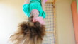 Video: kid playing and hanging down kid playing and hanging down