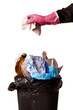 hand throwing rubbish