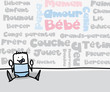 Vector: Nuage de tags - Mots-clé : Bébé Nuage de tags - Mots-clé : Bébé