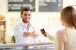 At the counter