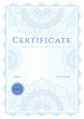 Certificate / Diploma template. Guilloche pattern on background