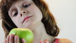 Video: child with a green apple child with a green apple