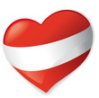 Herz Österreich vector