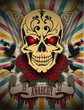 Creative picture of a skull in a retro style