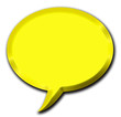 3d golden speech bubble illustration