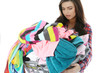 Photo: Woman Carrying Laundry Woman Carrying Laundry