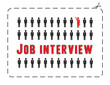 Poster for a job interview.The concept of competitiveness.