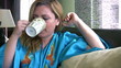 Relaxed lady with a cup of coffee