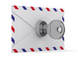 E-mail concept on white background. Isolated 3D image