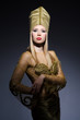 Young model in personification of egyptian beauty