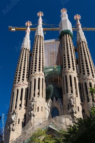 Photo: BARCELONA SPAIN - OCTOBER 28: La Sagrada Familia - the impressiv BARCELONA SPAIN - OCTOBER 28: La Sagrada Familia - the impressiv