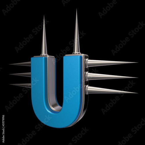 Illustration: prickles letter u prickles letter u