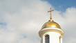 The dome of the church on a cloudy sky (time lapse)
