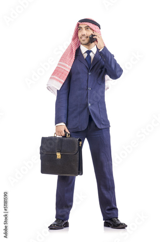 Photo: Arab businessman isolated on white Arab businessman isolated on white