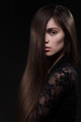 Pretty woman with long straight hair
